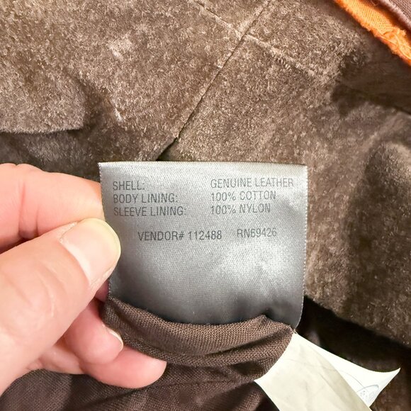 Wilsons Leather M. Julian Brown Suede Military Inspired Jacket Sz XXL Button Up - Picture 7 of 8